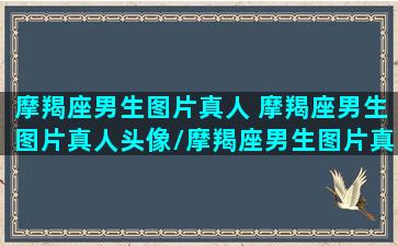 摩羯座男生图片真人 摩羯座男生图片真人头像/摩羯座男生图片真人 摩羯座男生图片真人头像-我的网站